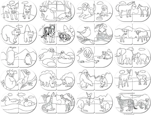 Vista 6 de MasterPieces Juegos para niños - Juego educativo de rompecabezas a juego de animales - Juego para niños y familia - Ríe y aprende