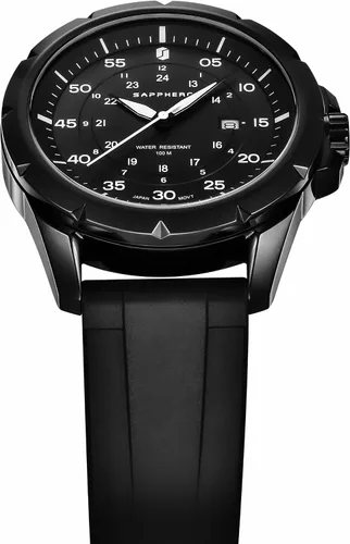 Vista 3 de SAPPHERO Mens Wrist Watch 10ATM Waterproof Watches for Men Japanese Quartz Stainless SteelSilicone Band Strap Date Luminous Sport Casual Business