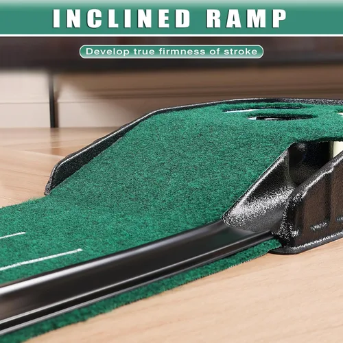 Vista 7 de CHAMPKEY Golf Putting Green Indoor - Advanced Guides Golf Putting Mat - Enhance Putting Accuracy and Challenge