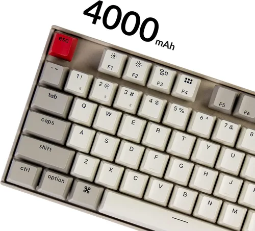 Vista 8 de Keychron K8 87 teclas Tenkeyless Layout inalámbrico Bluetooth teclado mecánico para juegos Mac, multitarea tipo C teclado de computadora con cable