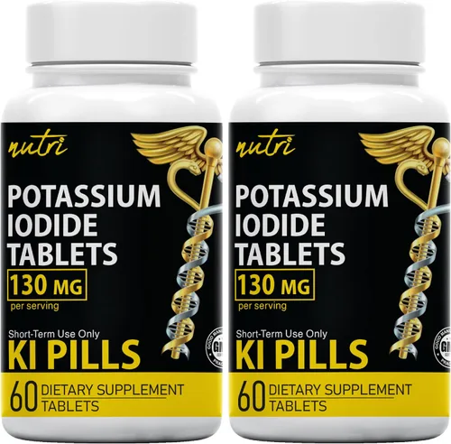 Vista 6 de Tabletas de radiación de yoduro de potasio de 130 mg - (60 tabletas) EXP 10/2032 - Ki Pills Tablets de yodo de potasio para radiación - Píldoras