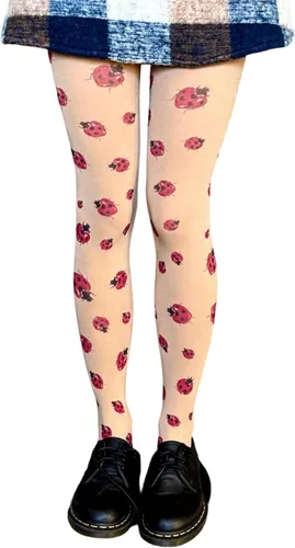 Vista 7 de RICHTRUE Whimsy Twee Funky - Mallas estampadas para mujeres, adolescentes y niñas, Emo Goth Cool 2000s Fun Printed Tights Y2k Grunge Alt Clothes
