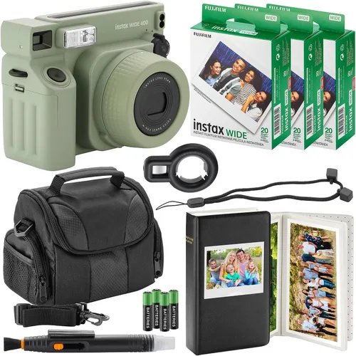 Vista 7 de Cámara instantánea Fujifilm Instax Wide 400 + estuche para cámara + 4 pilas AA + álbum de fotos, lápiz limpiador (20 hojas)