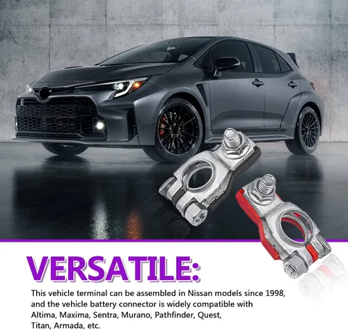 Vista 7 de Terminales de batería para Nissan – Positivo y Negativo Compatible con Nissan Infiniti Toyota Lexus 243407F000, 243407F001, 1 par