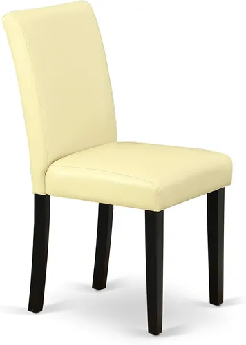 Vista 9 de East West Furniture DLAB5-BLK-73 - Juego de mesa de comedor de 5 piezas para 4 personas, incluye una mesa de cocina redonda con gota y 4 sillas