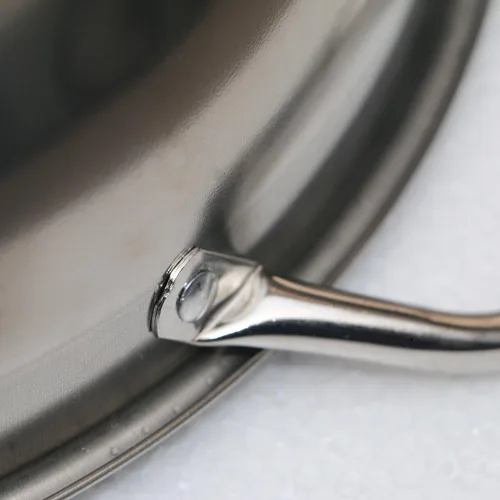 Vista 5 de Olla caliente echada a un lado doble de Shabu Shabu Shabu de acero inoxidable con divisor incluye cuchara de olla