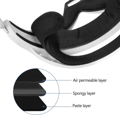 Vista 7 de MASiKEN K6 Adjustable Replace Elite Head Strap for Oculus Quest 2 Enhanced Support and Comfort Head Pad CushionReduce Head PressureOptimize