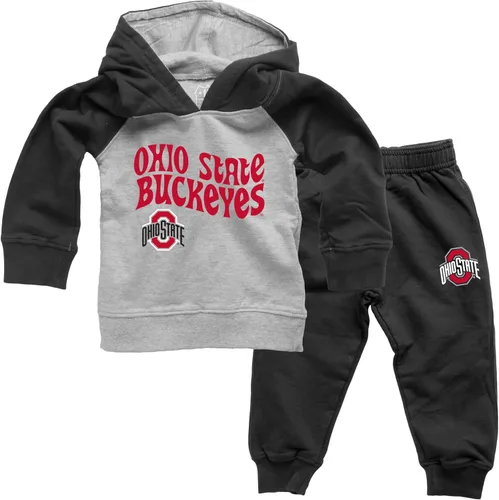 Vista 24 de Wes and Willy Conjunto de pantalón y sudadera con capucha universitaria para bebés y niños pequeños
