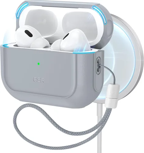 Vista 10 de ESR Funda para AirPods Pro 2, compatible con Funda de Airpods Pro de 2ª/1ª generación (2023/2022/2019), compatible con MagSafe, cubierta