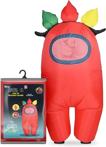 Vista 9 de YuMe Official Among Us Toikido Toys Inflatable Kids Halloween Cosplay Costume for Children Impostor azul