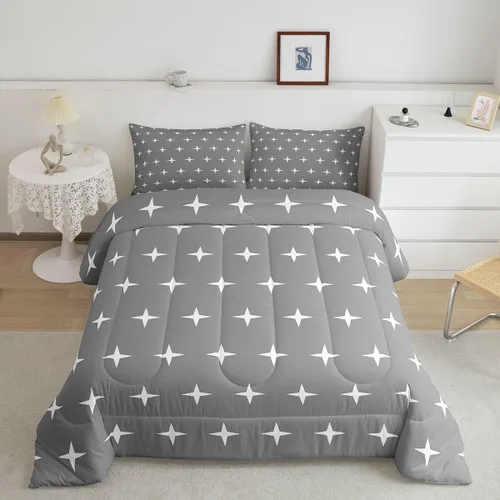 Vista 22 de Manfei Geometric Triangle Twin Size Bedding Set with 1 Pillowcase - Triangles Bedding Set for Kids Boys Girls Bedroom,Modern Simple 2 Pieces All