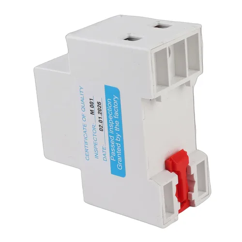 Vista 8 de Medidor de KWh de energía electrónica, 5-80A DDM15SD, monofásico, riel DIN de 1.378 in, retroiluminación LCD, sin botón de reinicio