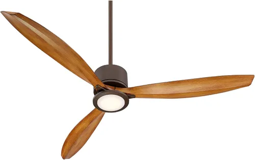 Vista 7 de Ventilador de techo de 3 aspas con clasificación húmeda de bronce de 56 "Rally con control remoto de luz LED