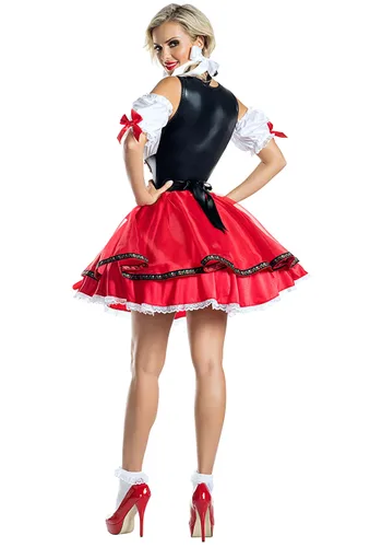 Vista 2 de Disfraz Talla Grande de Oktoberfest para Mujer Multicolor