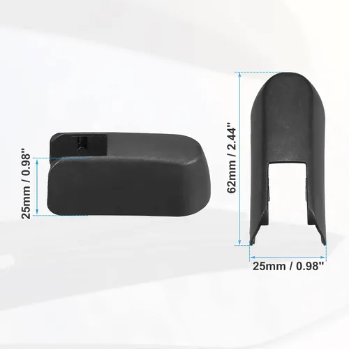 Vista 6 de ACROPIX Tapa de tuerca de brazo de limpiaparabrisas trasero para Subaru Outback, paquete de 1, color negro
