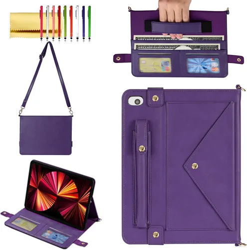 Vista 149 de Funda tipo bolso para iPad mini de 5ª/4ª/3ª/2ª/1ª generación de 7.9 pulgadas, Techcircle funda ligera tipo folio con soporte bandolera con billetera
