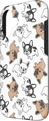 Vista 2 de iPhone 16 Cute French Bulldog Pattern Case
