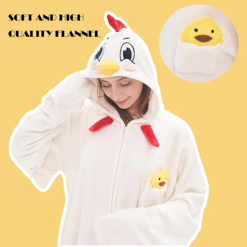 Vista 2 de NEWCOSPLAY Unisex Adult Onesie Pajamas Animal One Piece Costume Cosplay Sleepwear