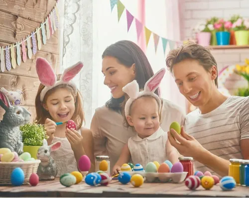 Vista 5 de Diademas de orejas de conejo para mujer de Pascua