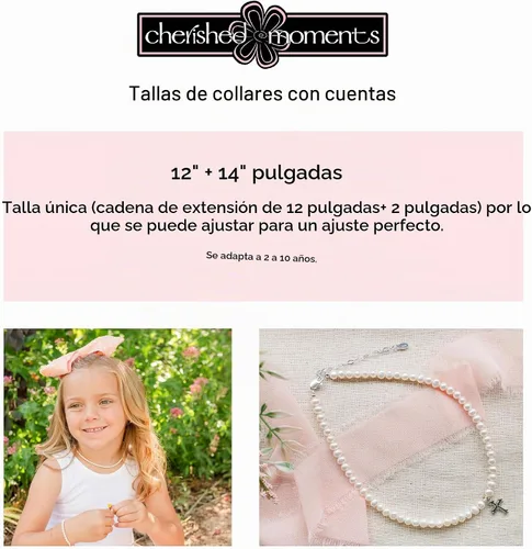 Vista 4 de Cherished Moments Pulsera o collar, chapado en oro de 14 quilates Brynn-Collar (12-14" ajustable)