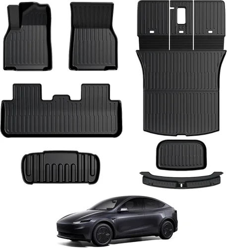 Vista 10 de Floor Mats for 2025 2026 Tesla Model Y Juniper Accessories
