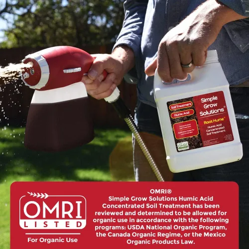 Vista 3 de Simple Lawn Fertilizante 3 en 1: Alto fósforo/potasio, ácido húmico, nitrógeno y hierro para un césped más verde, botellas de 32 onzas