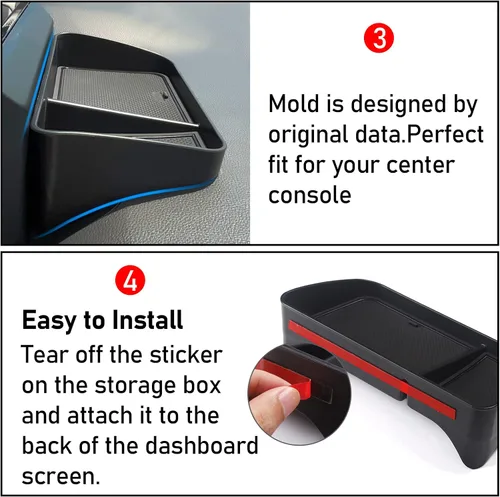 Vista 7 de Jaronx Organizador de consola central compatible con Toyota RAV4 2023 2022 2021 2020, organizador de consola, 2 cajas de almacenamiento secundario +