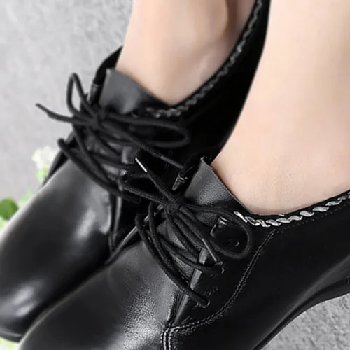 Vista 6 de Cordones redondos encerados (3 pares) para botas de vestir Oxford, cordones de cuero
