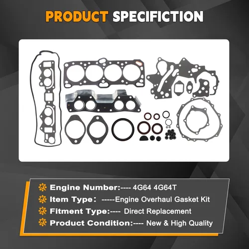 Vista 3 de PANGOLIN Kit de junta de revisión del motor 4G64 8V para Mitsubishi 4G64 Engnie Carretilla elevadora Clark LPG Piezas del mercado de accesorios