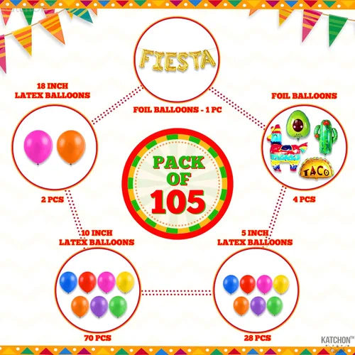 Vista 2 de katchOn, Kit de arco de globos para fiesta – 105 piezas de decoraciones