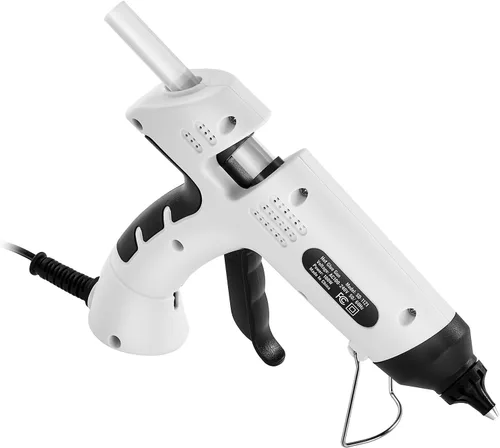 Vista 12 de VEVOR Pistola de pegamento caliente, 60/100 W de doble potencia, mini pistola de pegamento caliente con 20 barras de pegamento premium y bolsa