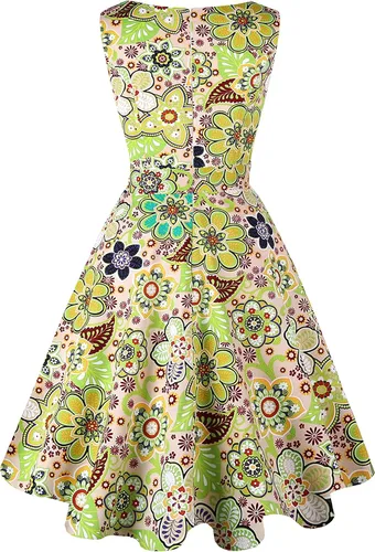 Vista 2 de Dressever - Vestido de cóctel sin mangas y con diseño vintage de los años 50 y 60 para mujer
