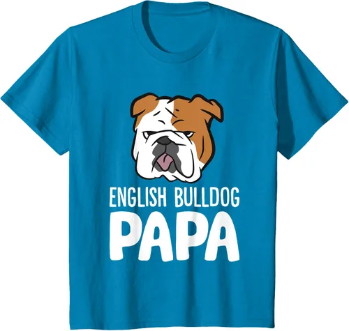 Vista 57 de Camiseta divertida de Bulldog Inglés para papá dueño de perro, Negro