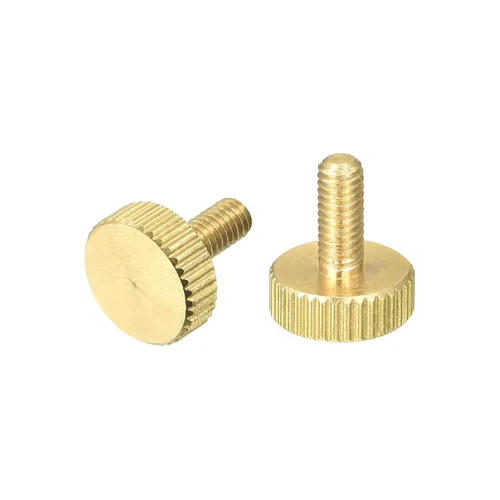 Vista 37 de uxcell Tornillos moleteados para pulgar, pernos planos de latón M3x4mm, sujetadores para PC, electrónicos, mecánicos, 2