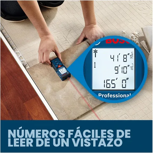 Vista 7 de Bosch Medidor láser GLM165-40 Blaze™ Pro de 165 pies
