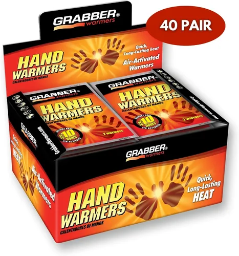 Vista 11 de Grabber Calentadores de manos – Calentadores activados por aire naturales sin olor de larga duración – Hasta 10 horas de calor – 40 pares, 3.5 x 2