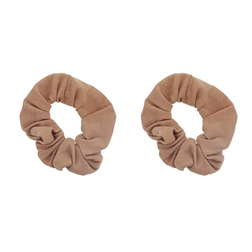 Vista 42 de Juego de 2 bandas lisas para el cabello Hair Ties for Ponytails & Buns, Soft Cotton Fabric, Gentle No-Crease Hold, for Thick and Thin Hair