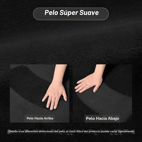 Vista 8 de Vasofe Alfombra de pasillo negra de 2 x 4 pulgadas, alfombra antideslizante de espuma viscoelástica gruesa para interiores, para guardería Negro