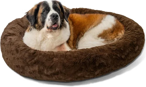 Vista 55 de Best Friends by Sheri - The Original Calming Donut - Cama calmante en forma de dona para perros y gatos - Pelo largo, azul bebé, M, 30 x 30 pulgadas