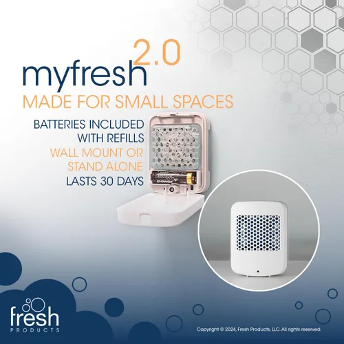 Vista 8 de Fresh Products myfresh 2.0 Ambientador personal con tecnología de fragancia seca para espacios pequeños, diseño compacto, sensor de movimiento