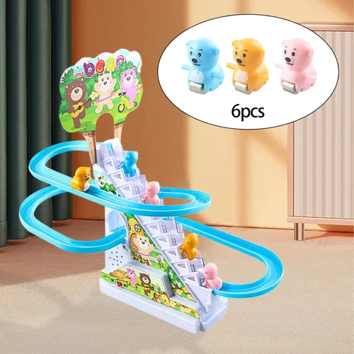Vista 4 de Menolana Piezas de juego de pistas eléctricas, piezas de repuesto para escaleras deslizantes, juguete de repuesto, adorable escaleras, accesorios