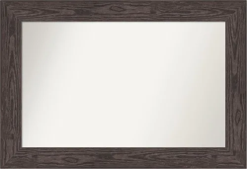 Vista 236 de Amanti Art Espejo personalizado, espejo de baño negro puente, espejo de pared o espejo de tocador de baño sobre el fregadero (26 x 26 pulgadas)