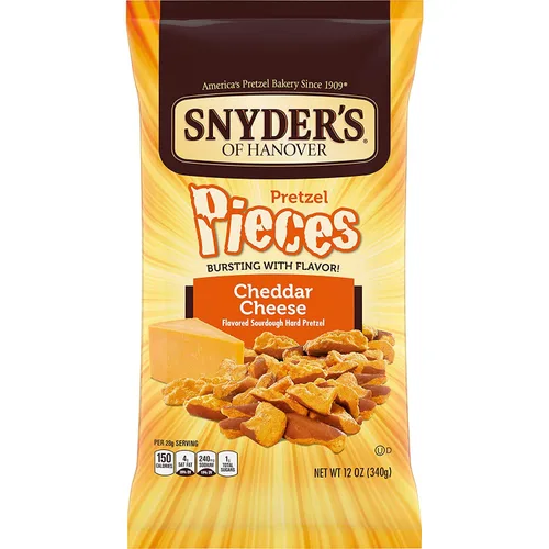 Vista 4 de Snyder's of Hanover Piezas de pretzel de queso cheddar, 11.25 onzas (2 bolsas)