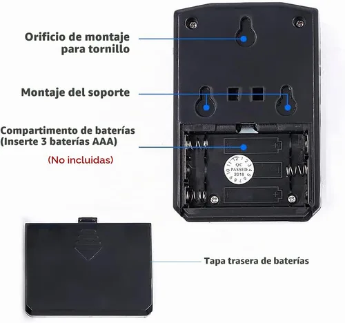 Vista 4 de Altavoz reproductor de sonido activado con sensor de movimiento PIR con cable USB, descarga tus propios archivos de audio MP3 para reproducir Negro
