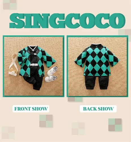 Vista 4 de Singcoco Disfraz de bebé para niño pequeño negro 2-3 T