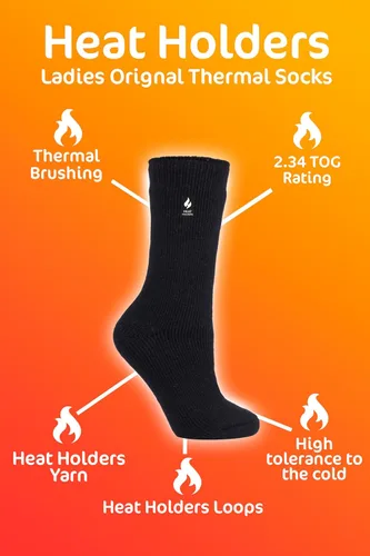 Vista 5 de HEAT HOLDERS Calcetines Térmicos, Original para Mujer, Talla de EE.UU