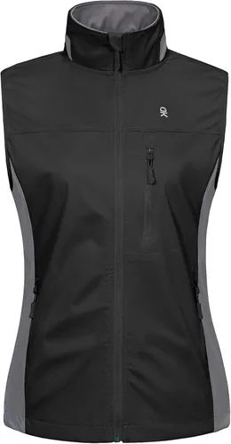 Vista 3 de Little Donkey Andy Chaleco Softshell ligero a prueba de viento para mujer, para golf, tenis, correr, ciclismo