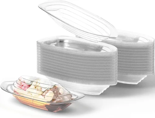 Vista 12 de Super Fun - Botes divididos de plátano reciclables, 50 unidades. Los mejores cuencos de helado desechables largos de 12 onzas. Copas de plástico 340