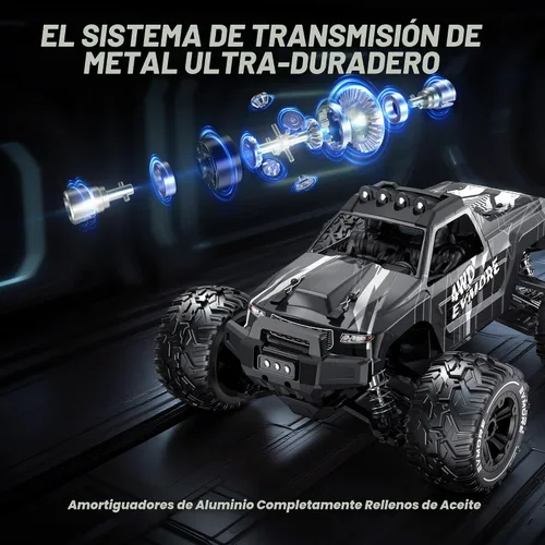 Vista 5 de Evmore 1/16 Coches RC Sin Escobillas para Adultos y Niños, Rápido 34 Mph, Coche RC Eléctrico 4WD de Alta Velocidad, Camión RC de Control Remoto Todo