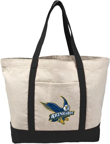 Vista 192 de Campus Lab Bolsa de lona con logotipo primario colegiado con bolsillo externo, bolsa de hombro reutilizable para ir de compras, playa Águilas A&m